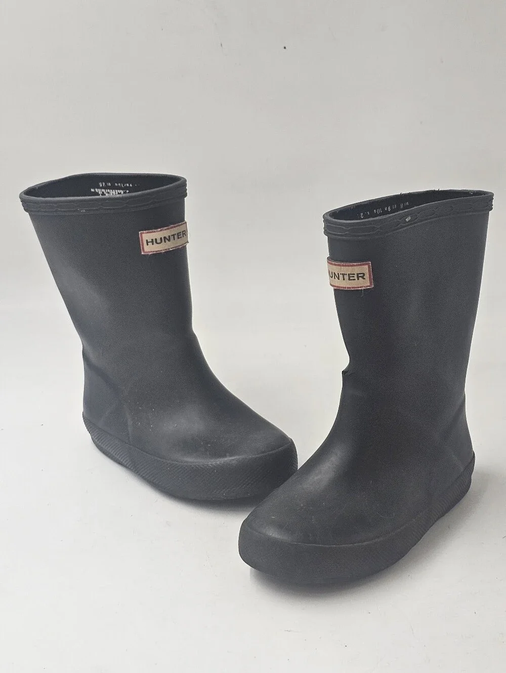 Hunter Original Kids Waterproof Black Rain Boots Toddler US 9 UK 8 EU 25 Pull On